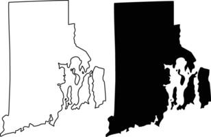 Rhode Island Map Icon design on white background vector