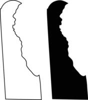 Delaware U.S. Map Icon Design On White Background vector