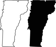Vermont U.S. State Map Icon design on white background vector