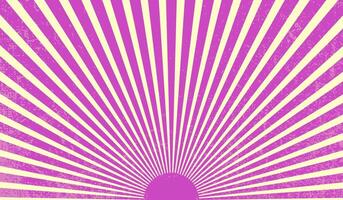 Grunge-Style Purple Sunburst Background with Radiating Stripes for Retro and Vintage Design Projects vector