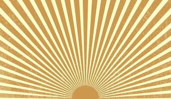 Vintage Brown Sunburst Background with Radiating Stripes and Grunge Texture for Retro Design Projects vector