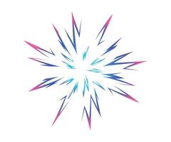 Colorful Starburst. Bomb gradient blast . Big explosion. Abstract comic book explosion flash Flash beam explosion flash glow. Anime graphic illustration vector
