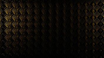 Luxury golden art deco fan pattern rotation loop background video