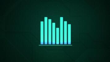 Realistic bar graph animation, animated graph going up and down are suitable for motion graphic about market trend condition, sales report, company finance, and market growth. video