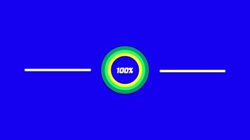 Animated loading screen in a blue screen background, the concept of loading data in a Futuristic user interface is suitable for game scenes, HUD, FUI, and data upload processes. video