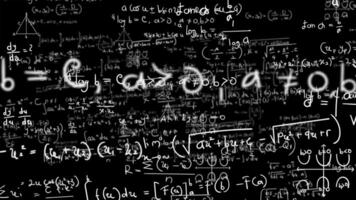 Math and physics formula animation with handwriting style, animated mathematical formula is suitable for creative ideas, thinking hard, critical thinking, confusion and brilliant ideas. video