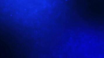 Abstract dark blue background animation with flying dust particles, animated dark blue gradient backdrop suitable for motion graphics, presentations, bumper footage and screen savers. video