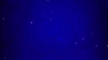 Abstract dust blue particles and glowing star animation on a dark blue background, animated abstract background suitable for motion graphics about awards, festivals and presentation elements. video