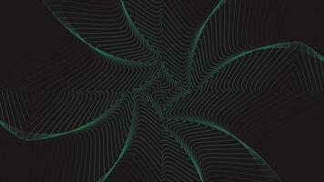 Abstract Background with Teal Lines and a 3D Effect, features a dynamic abstract design, showcasing a complex network of teal lines that create a three-dimensional illusion against a dark video