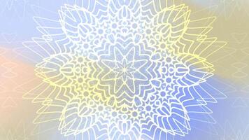 Radiant Mandala Glow, A mesmerizing abstract mandala design with intricate geometric patterns and a glowing effect video