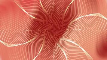 Abstract Red and Gold Geometric Pattern Background, A captivating abstract background showcasing a dynamic interplay of red and gold lines. video