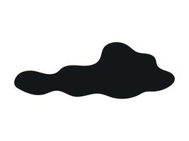 Black Silhouette of Cloud Isolated on Isolated White Background. Concept of Minimalist Weather Icon, Simple Cloud Shape, Abstract Design Element, Graphic Illustration vector