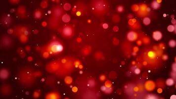 Red Dreamy Abstract Light Circles Flying Background video