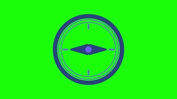 Compass Direction Rotating icon Animation on Green Background video