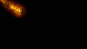 Comet tail with a black screen background video