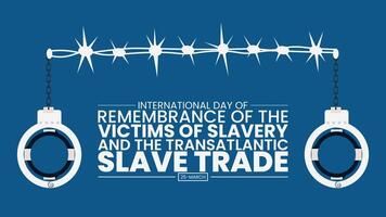 Reflecting on History Remembering the Victims of the Slave Trade vector