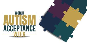 Building Acceptance, World Autism Awareness Week vector