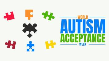 Embracing Neurodiversity, World Autism Acceptance Week design templet, poster, banner vector