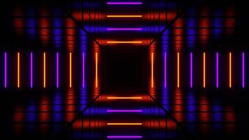 Orange and Purple Lines Move to Center Background VJ Loop in 4K video