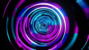 Cyan and Pink Floating Circles Background VJ Loop in 4K video