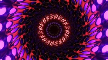 Purple and Red Neon Light in Grate Tunnel Background VJ Loop in 4K video