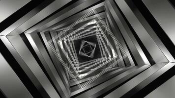 Black and White Neon Lights Spiral Movement Background VJ Loop in 4K video