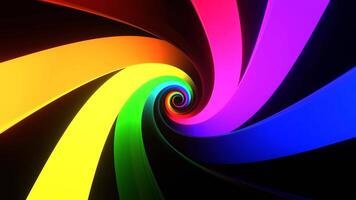 Multicolor Neon Spirals Background VJ Loop in 4K video