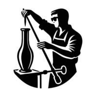 A man is pouring a vase into a vase vector