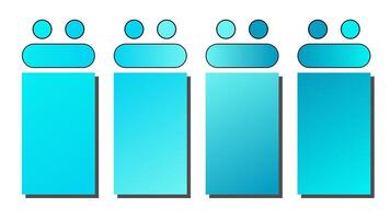 Set of gradient background. Cover set design with Aqua, Turquoise, Cyan, Blue Grotto color. Beautiful abstract gradient for covers, wallpapers, branding, business cards illustration vector