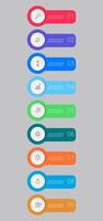 Infographic design business template with icons and 9 options or steps. square design or diagram. vector