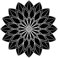 simple circle center with evenly spaced petals vector