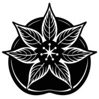 Tomato blossom outline design vector