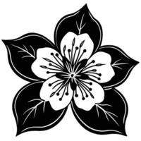 Apple flower outline design vector