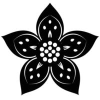 Simple strawberry blossom sketch vector
