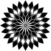 simple circle center-with-evenly-spaced-petals vector