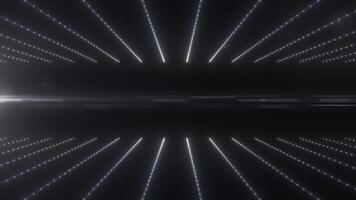 Minimalistic black and white futuristic grid with glowing white lines, symbolizing modern technology and digital space video