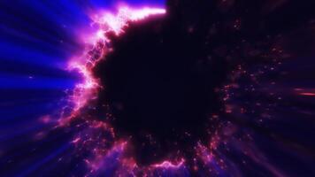 A swirling red vortex of energy and light frame, creating a futuristic and abstract motion effect. A glowing cosmic force in deep space video