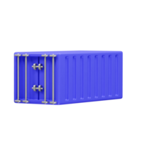 Container icon 3d render. Shipping container icon illustration 3d png