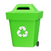 recycle bin icon 3d render illustration png