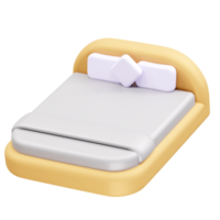 Bed icon 3d illustration render png