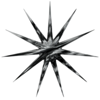 a black sharp starburst on a transparent background png