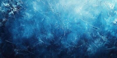 Textured blue ice background with intricate patterns showcasing a wintery atmosphere and cold weather vibe photo