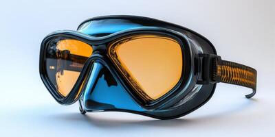 Dive into adventure with modern scuba gear showcasing vibrant orange lenses and sleek design perfect for underwater exploration photo