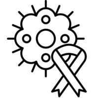 Cancer Cell with Outline Icon vector