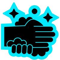 Hand wash application solid colour icon vector