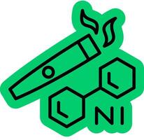 cigarette nicotine icon in outline color style vector