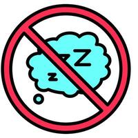 warning of insomnia icon vector