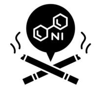 Nicotine warning in solid style vector