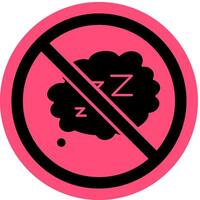 insomnia syndrome in outline color style icon vector