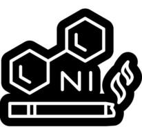 nicotine sign in a solid style vector